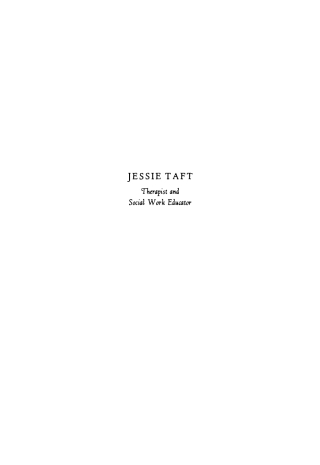 Cover image: Jessie Taft, Therapist and Social Work Educator 9780812273212