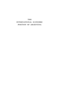 Cover image: The International Economic Position of Argentina 9781512805901