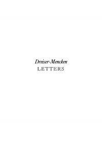Cover image: Dreiser-Mencken Letters, Volume 1 9780812280081