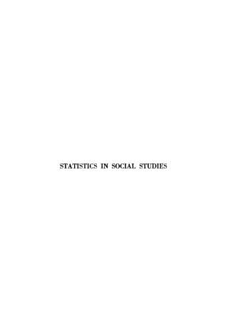 Cover image: Statistics in Social Studies 9781512806038