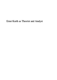 Titelbild: Ernst Kurth as Theorist and Analyst 9780812275629