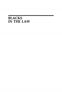 Cover image: Blacks in the Law 9780812278545