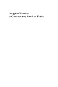 Titelbild: Designs of Darkness in Contemporary American Fiction 9780812230512