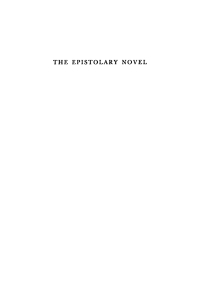 Titelbild: The Epistolary Novel 9781512806977