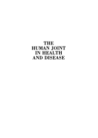 Omslagafbeelding: The Human Joint in Health and Disease 9780812277388