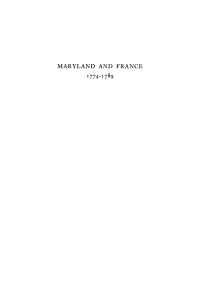 Imagen de portada: Maryland and France, 1774-1789 9781512807271