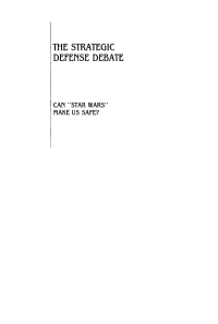 Titelbild: The Strategic Defense Debate 9780812280401