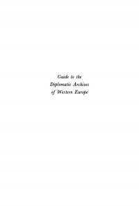 Cover image: Guide to the Diplomatic Archives of Western Europe 9781512807608