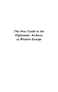 Imagen de portada: The New Guide to the Diplomatic Archives of Western Europe 9780812276978