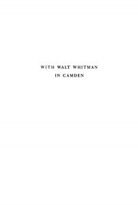 Cover image: With Walt Whitman in Camden 9781512807929