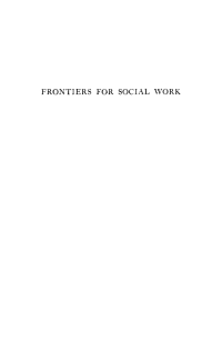 Cover image: Frontiers for Social Work 9781512808070