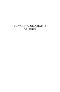 صورة الغلاف: Toward a Geography of Price 9781512808100