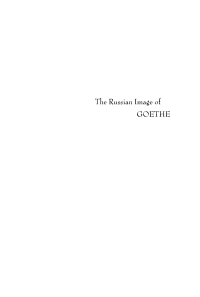 صورة الغلاف: The Russian Image of Goethe, Volume 1 9780812279856