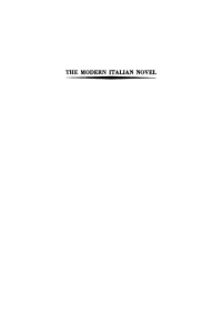 Cover image: The Modern Italian Novel 9781512808315