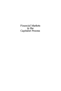 Imagen de portada: Financial Markets in the Capitalist Process 9780812277395