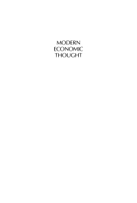 Cover image: Modern Economic Thought 9780812277128