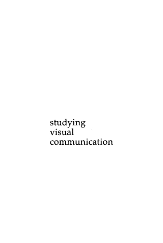 Imagen de portada: Studying Visual Communication 9780812277913