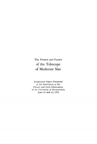 Omslagafbeelding: The Present and Future of the Telescope of Moderate Size 9781512809336