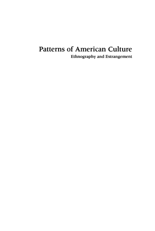 Cover image: Patterns of American Culture 9780812281651