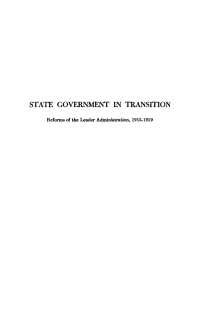 表紙画像: State Government in Transition 9781512809701