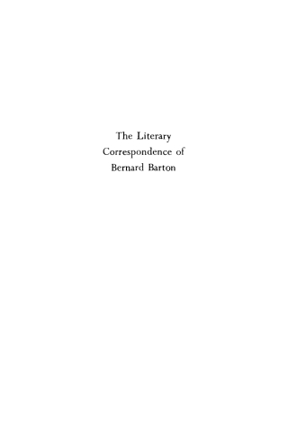 Omslagafbeelding: The Literary Correspondence of Bernard Barton 9781512810066