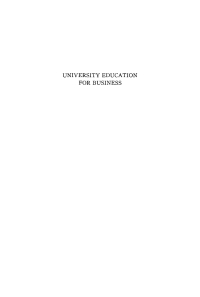 Imagen de portada: University Education for Business 9781512810479