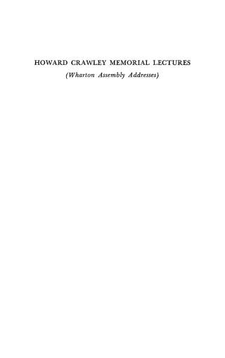 Cover image: Howard Crawley Memorial Lectures 9781512821857