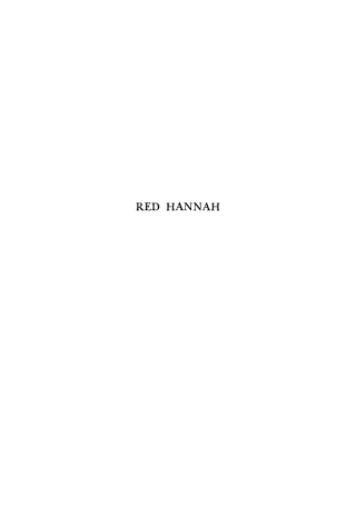 Cover image: Red Hannah 9781512810875
