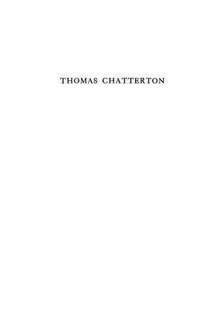 Cover image: Thomas Chatterton, the Marvelous Boy 9781512811407