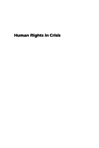 Omslagafbeelding: Human Rights in Crisis 9780812232387