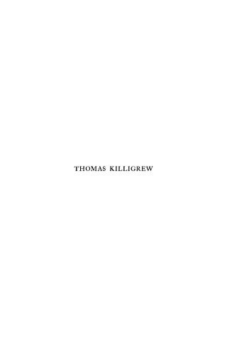 Imagen de portada: Thomas Killigrew 9781512812169