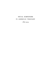 Cover image: Social Darwinism in American Thought, 1860-1915 9781512812350