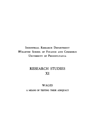 Cover image: Wages 9781512812794