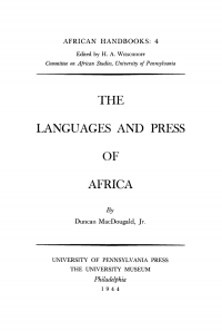 Cover image: The Languages and Press of Africa 9781512822359