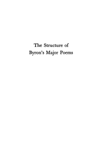 صورة الغلاف: The Structure of Byron's Major Poems 9780812210781
