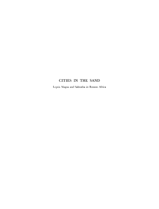 Cover image: Cities in the Sand 9781512813081