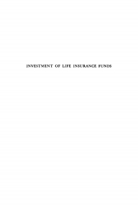 صورة الغلاف: Investment of Life Insurance Funds 9781512813128