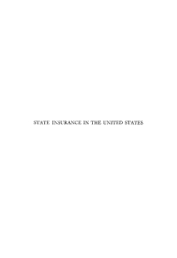 صورة الغلاف: State Insurance in the United States 9781512813142