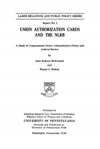 Cover image: Union Authorization Cards and the NLRB 9781512813173