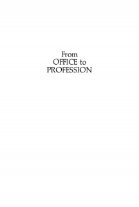 Cover image: From Office to Profession 9781512822496