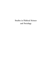 Cover image: Studies in Political Science and Sociology 9781512813661