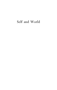 Cover image: Self and the World 9781512822519