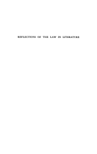 Cover image: Reflections of the Law in Literature 9781512822595