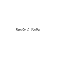 Titelbild: Franklin C. Watkins 9781512821345