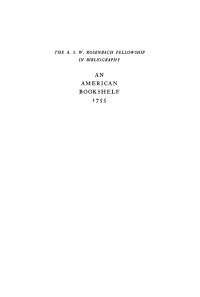 صورة الغلاف: An American Bookshelf, 1775 9781512820218