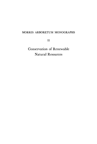 Cover image: Conservation of Renewable Natural Resources 9781512820225