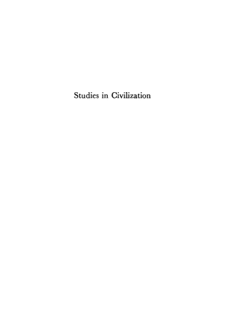 Imagen de portada: Studies in Civilization 9781512820713