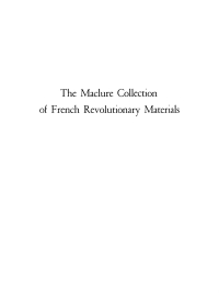 Cover image: The Maclure Collection of French Revolutionary Materials 9780812273786