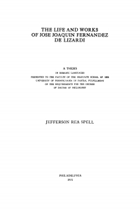 صورة الغلاف: The Life and Works of José Joaquin Fernández de Lizardi 9781512820430