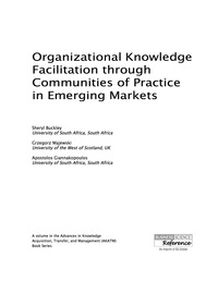 Imagen de portada: Organizational Knowledge Facilitation through Communities of Practice in Emerging Markets 9781522500131